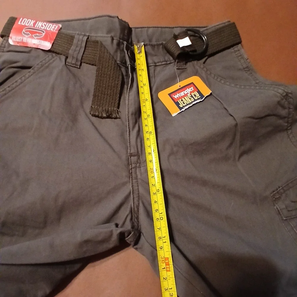Wrangler Jeans Boy Youth 14 Husky Grey Adjustable Waist Cargo Pant